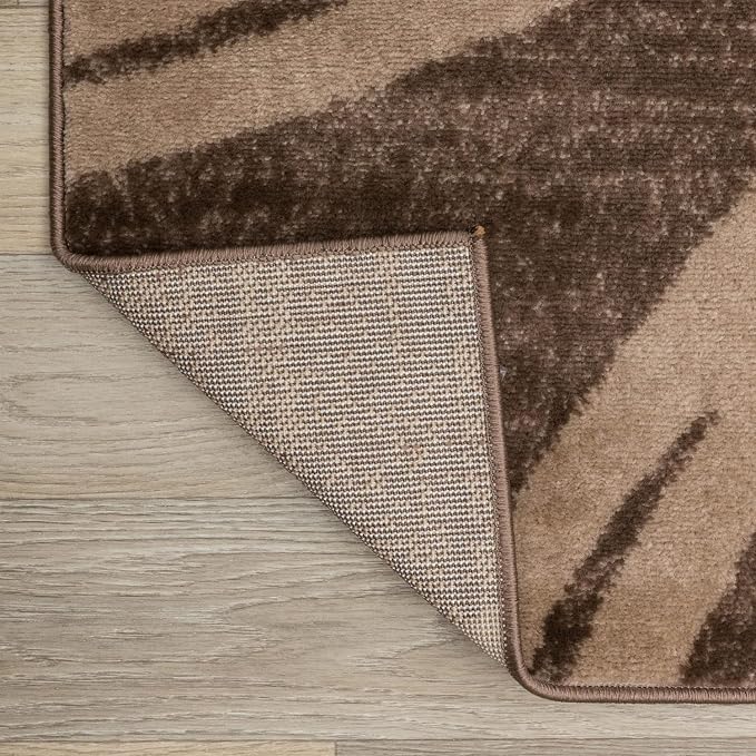 Rugshop Modern Wavy Circles Design Runner Rug, Non-Shedding Carpet - Image 6