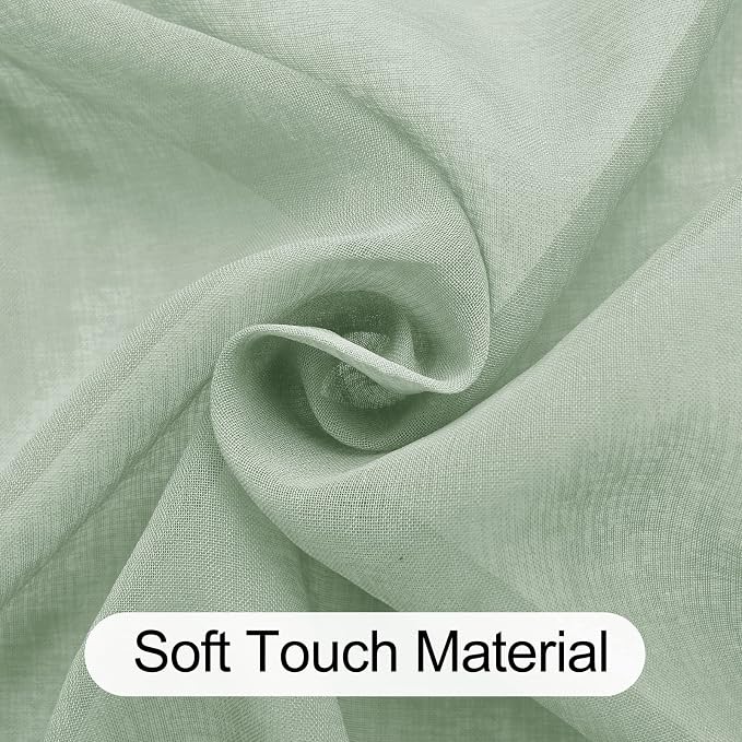 XWZO Semi Transparent Sheer Curtains 95 Inches Long - Image 5