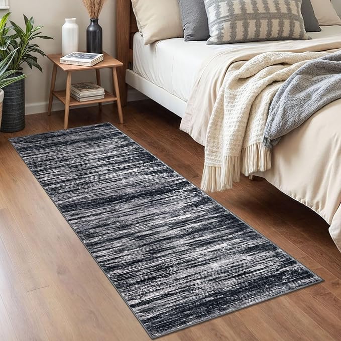 2x5 Modern Abstract Runner Rug for Hallways, Non-Shedding Washable Rug for - Image 3