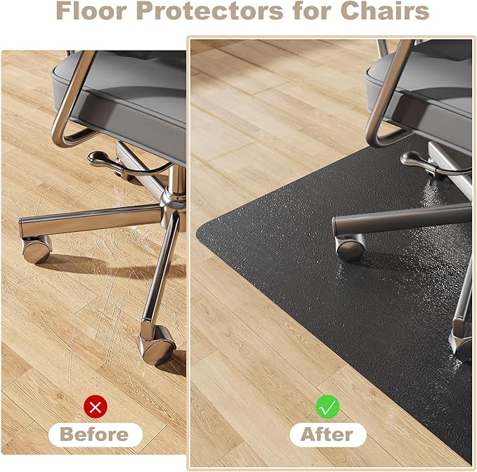 36"x 48" Office Chair Mat for Hardwood, Vinyl Computer Floor Mat, Anti-Slip - Image 3