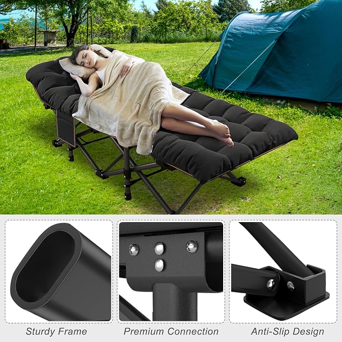 ABORON 2PK XXL Camping Cot for Adults 900LBS - Image 3