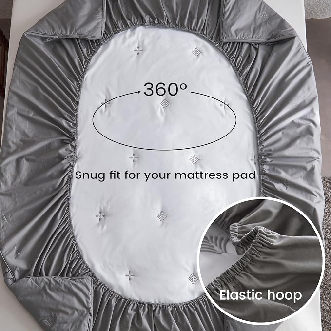 Simple&Opulence Cooling Quilted Mattress Pad – Fitted Sheet Mattress Protector - Image 5