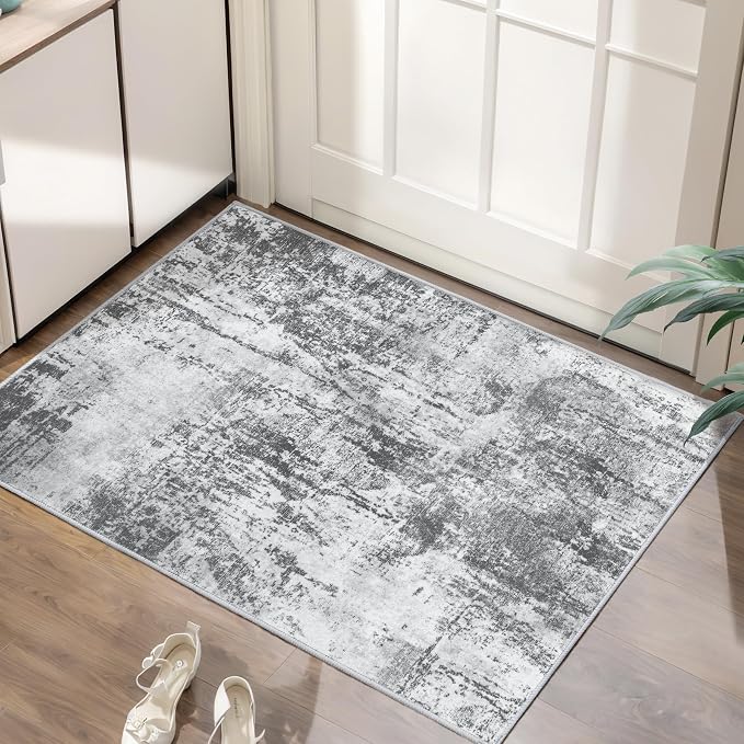 Ciicool Modern Abstract Area Rug 2x3 Washable Small Entryway Rugs, Non-Slip Low by CIICOOLHomeDeco