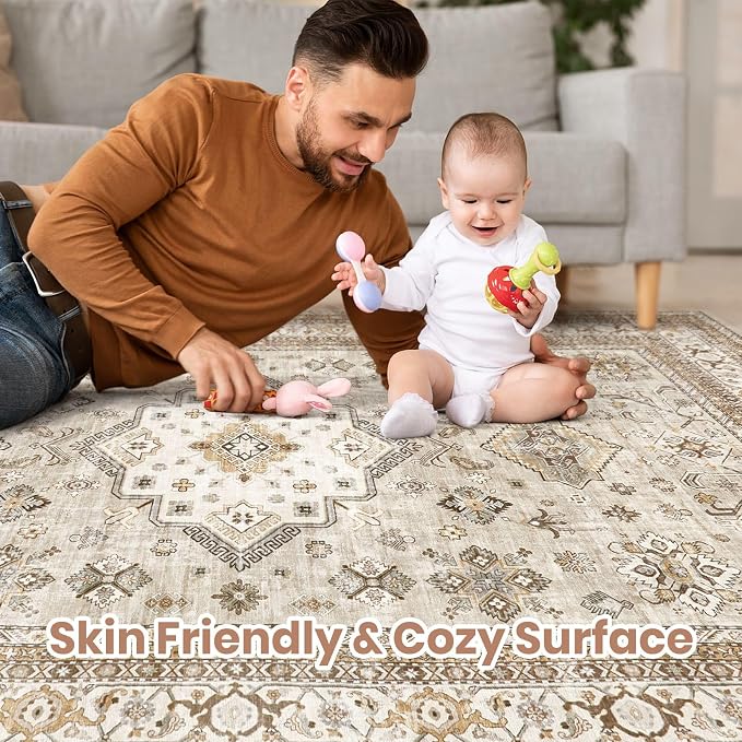 Vintage Living Room Area Rug 10x14 - Image 3