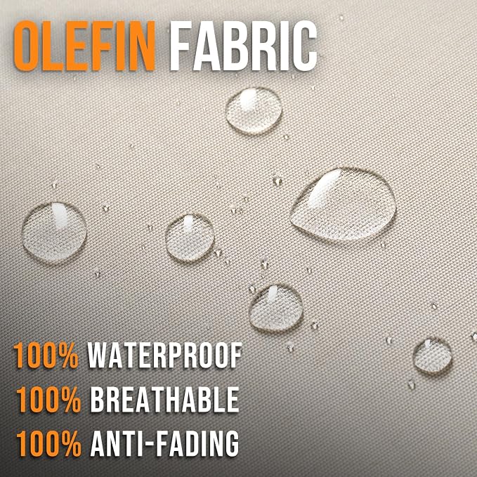 Outdoor Olefin Water-Resistant Deep Seat Cushion Set, Thickened Sofa Chair Pad - Image 4