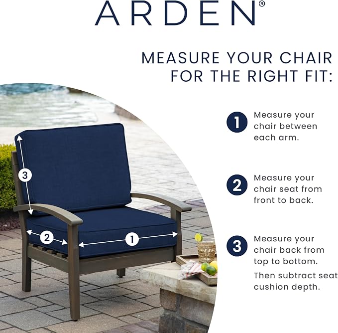 Arden Foam Outdoor Round Back Seat Cushion, 20 x 19, Made - Image 11