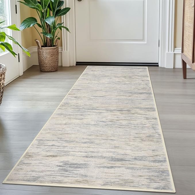 2x5 Modern Abstract Runner Rug for Hallway, Non-Shedding Washable Rug for by SiiloomRug