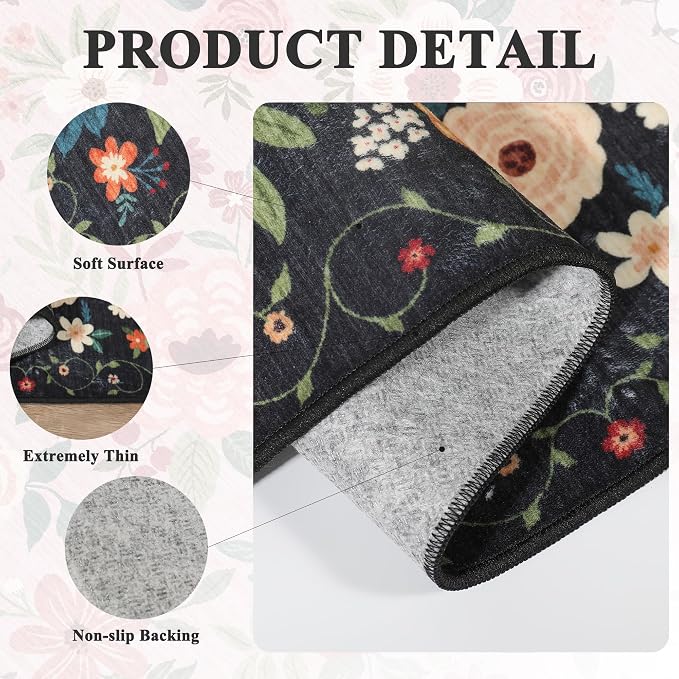 DUKINO 3x5 Area Rug, Floral Rugs - Image 6