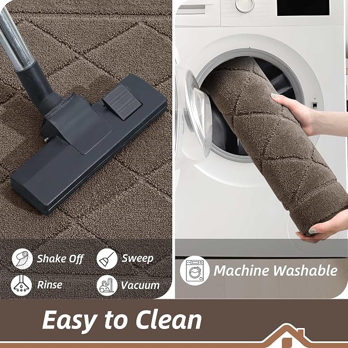 BEQHAUSE Dirt Trapper Door Mat 20" x 32", Doormat Non-Slip Entryway Rugs - Image 6
