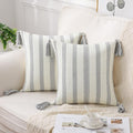 Smile Bee Boho Outdoor Couch Throw Pillow Covers Set of 2 Decorative Thick by SmileBee
