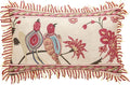 patdrea Designer Throw Pillow Covers 12"x20", Vintage Flowers and Bird Pattern by Welcometopatdrea