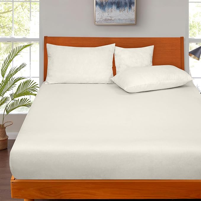 ROYALE LINENS 300 Thread Count 100% Long Staple Combed Cotton Fitted Sheet Twin - Image 5