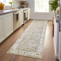jinchan Fiora Hallway Runner Rug 3x7 Machine Washable Runner Rug Taupe Vintage by JINCHAN