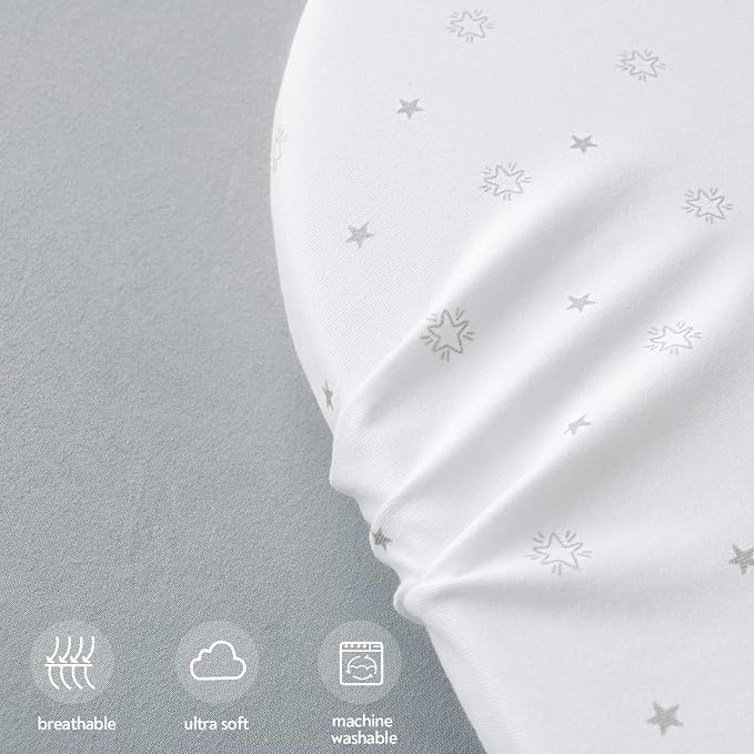 Bassinet Sheets 2 Pack-Fit for Mika Micky, Pamo Babe 2in1, Kinder King - Image 3