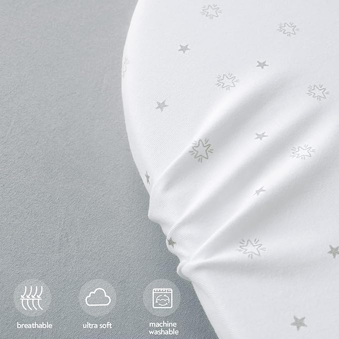 Bassinet Sheets Fit for Simmons Kids City, Ingenuity Dream&Grow, Dream On Me - Image 3