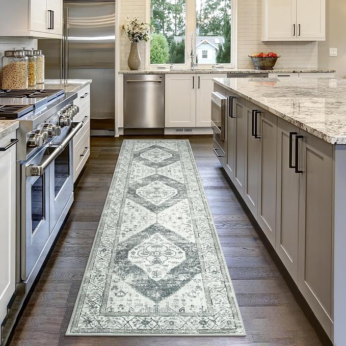 Lahome Boho Hallway Runner Rug 2x6, Washable Untra-Thin Non-Slip Kitchen Runner - Image 5