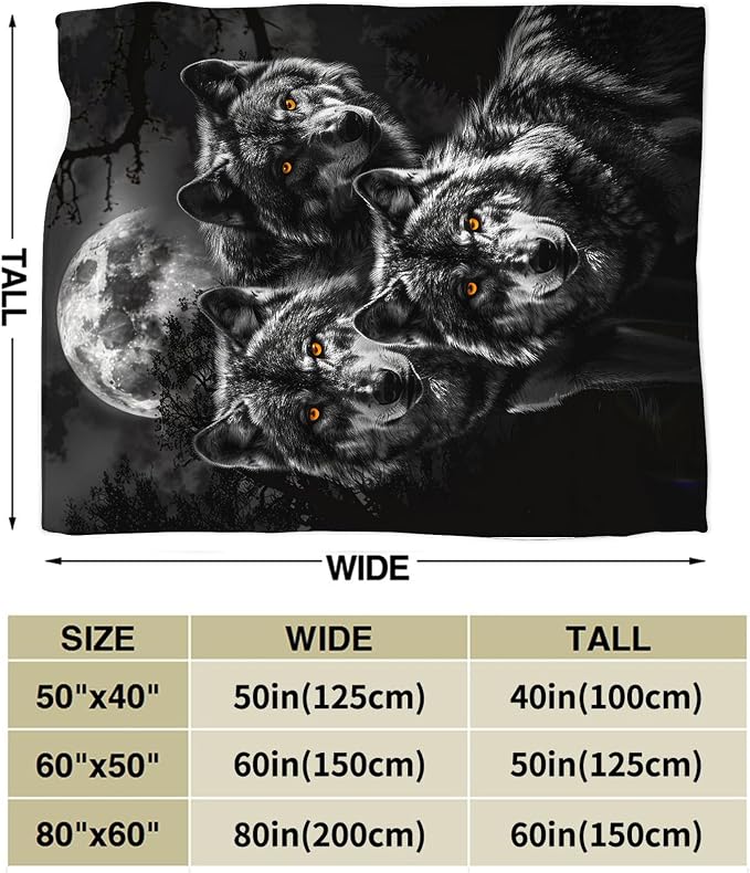 Wolf Throw - Animal Blanket for Girls, Men & Boys - Soft, Cozy Fleece Blanket - Image 5