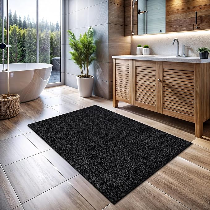 Easy Jute Door Mat 2x3 Indoor Outdoor Natural Rugs Solid Fiber Rug Woven Area - Image 3