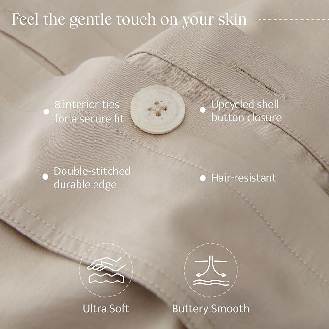 Double Stitch Cotton Tencel Duvet Cover - Image 3