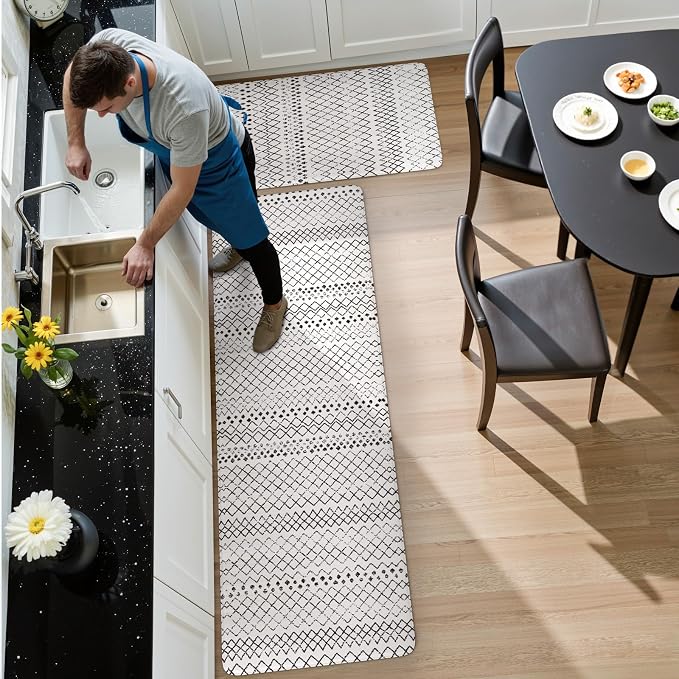 KIMODE Kitchen Mats for Floor Cushioned Anti Fatigue, Boho Kitchen Rugs Sets of - Image 7