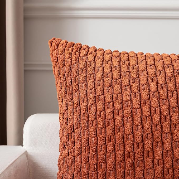 Kevin Textile Fall 14x24 Inch Pillow Cover 1 Pack Boho Decorative Soft Striped - Image 2
