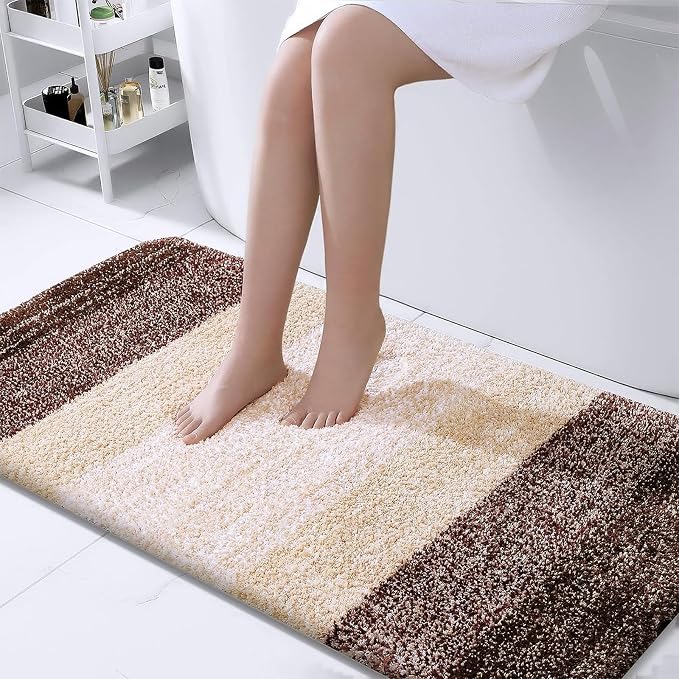 OLANLY Bathroom Runner Rugs 47x24, Extra Soft Absorbent Microfiber Bath Rugs by OLANLY