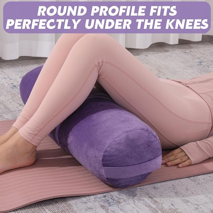MABOZOO Round Yoga Pillow, Cylindrical Yoga Bolster Pillow - Image 4