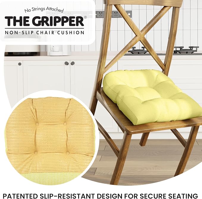 Klear Vu Gripper Overstuffed Universal Non-Slip Dining Chair Cushions - Image 5