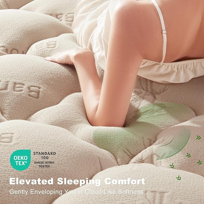 BEDLORE California King Mattress Topper Viscose Derived from Bamboo, Thick - Image 2