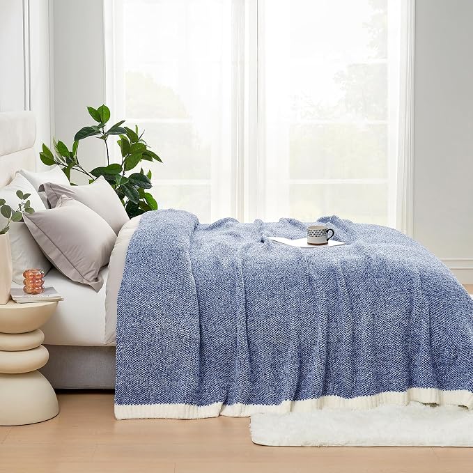 Snuggle Sac Royal Blue Twin Size Reversible Super Soft Blanket - Image 7