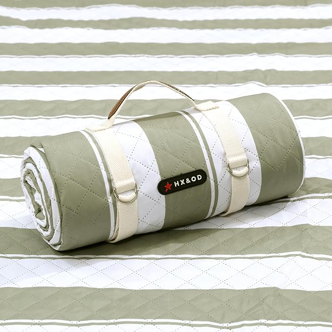 HX&OD Outdoor Picnic Blanket Extra Large, 80”x60” Waterproof Picnic Mat by HX%26OD