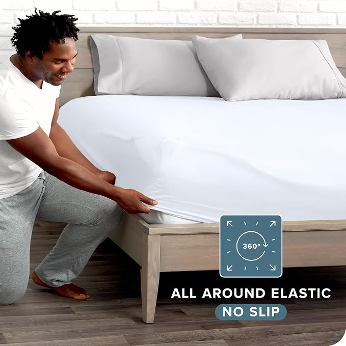 Bare Home Fitted Bottom Sheet Twin XL Size - Image 3