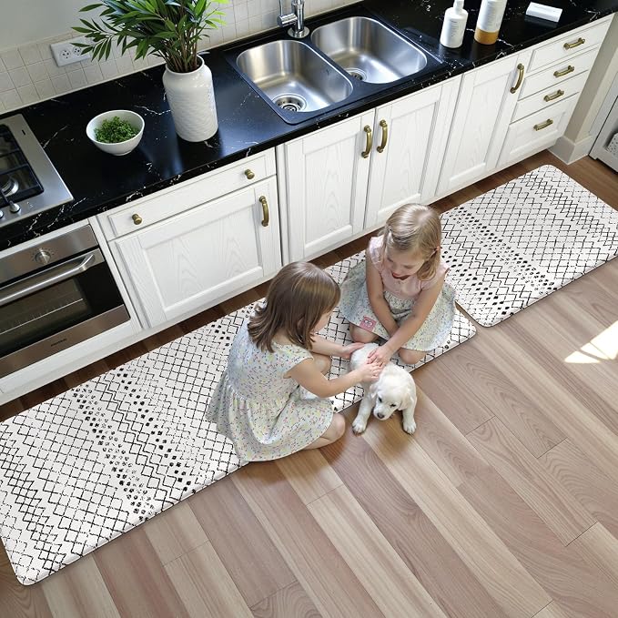 KIMODE Kitchen Mats for Floor Cushioned Anti Fatigue, Boho Kitchen Rugs Sets of - Image 9