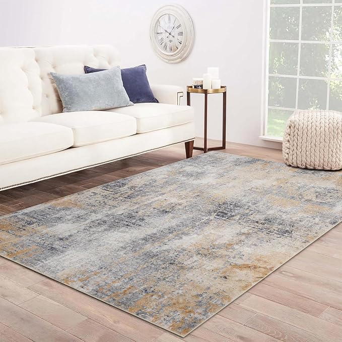 Area Rug 9×12, Large Vintage Boho Rug, Ultra-Soft Low Pile, Non Slip, Stain by DomitapisRug