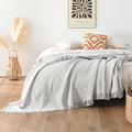 100% Cotton Waffle Queen Blanket by HORIMOTEHOME