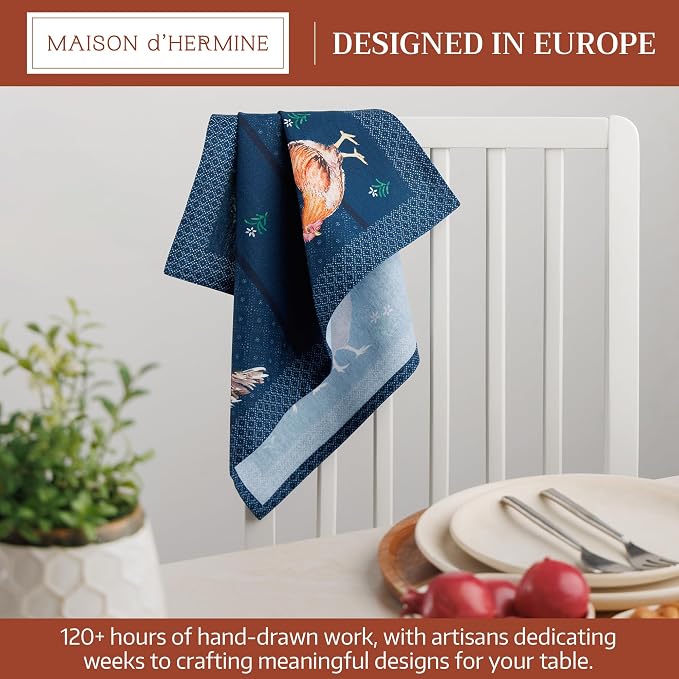 Maison d' Hermine Cloth Napkins Set of 4 100% Cotton Soft & Durable Everyday - Image 2
