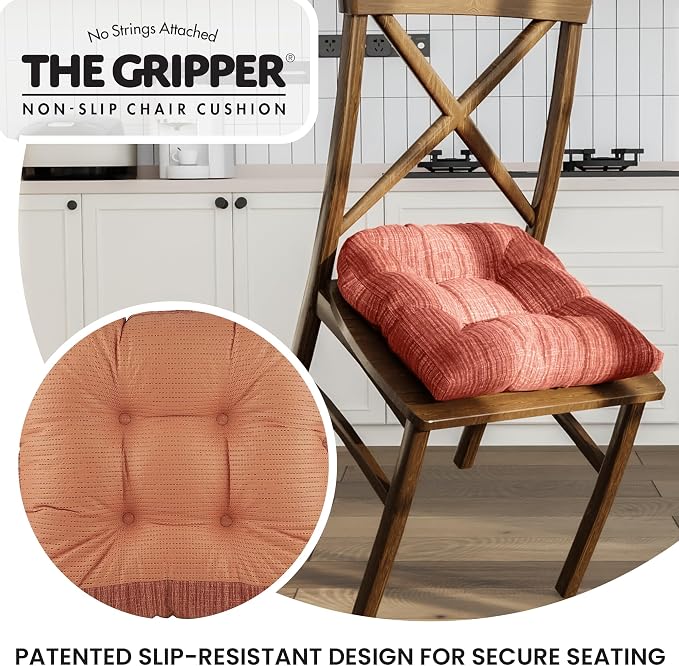 Klear Vu Gripper Overstuffed Universal Non-Slip Dining Chair Cushions - Image 5
