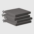WestinTrends Solace Outdoor Patio Kitchen Dining Chair Square Seat Cushions Set by WestinTrends