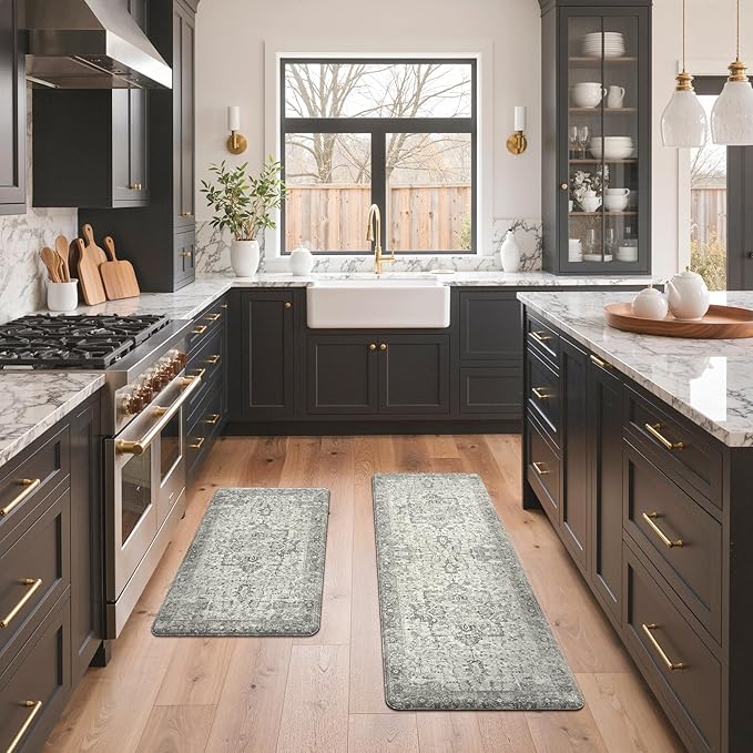 GENIMO Kitchen Mats for Floor 2PCs, Washable Anti Fatigue Mat for Cushioned - Image 9