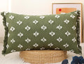 Boho Long Lumbar Pillow Cover 16x26 by DRNOU
