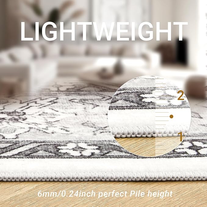 zesthome 6x9 Area Rug, Super Soft Washable Rugs - Image 6