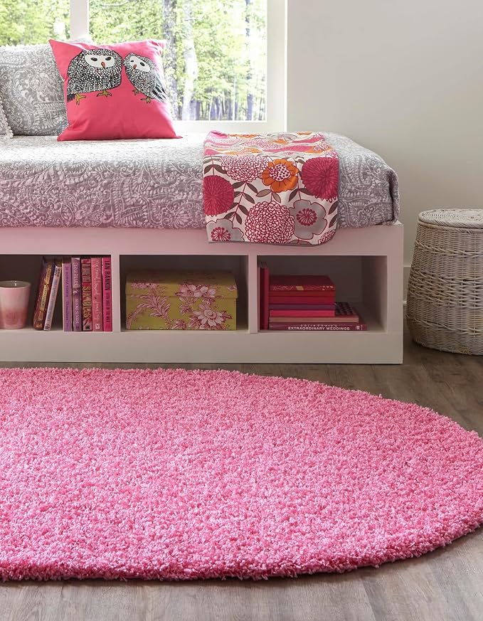 Unique Loom Solid Shag Collection Area Rug - Image 3