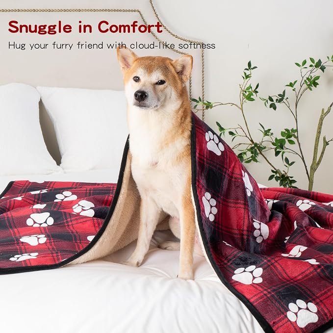 Waterproof Dog Blankets Pet Blanket 60"x80", Soft Fluffy Sofa Car Bed Protector - Image 5