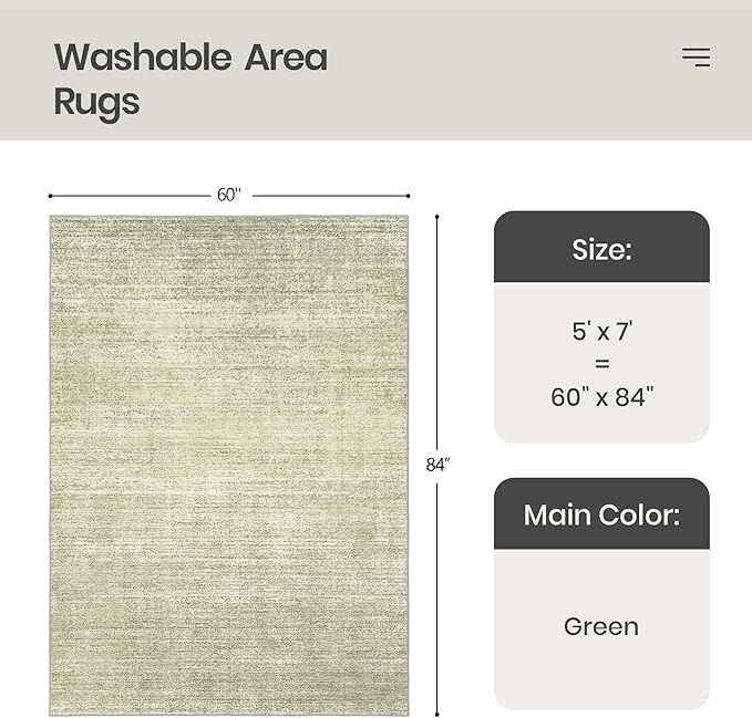 Valenrug Washable Rug 5x7 - Image 2