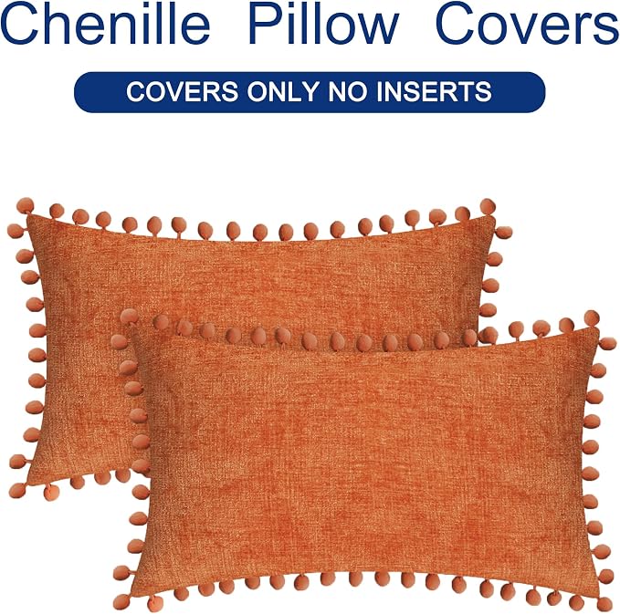 CaliTime Fall Throw Pillow Covers Decorative 20 X 12 Inches Pack of 2 Cozy - Image 6