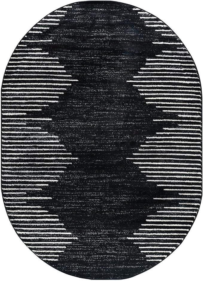 Rugshop Bohemian Stripe Stain Resistant High Traffic Living Room Kitchen - Image 2