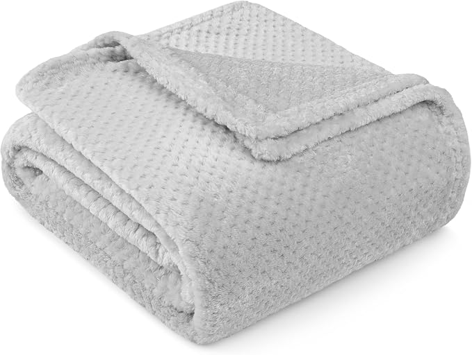 PAVILIA Light Gray Throw Blanket - Image 2