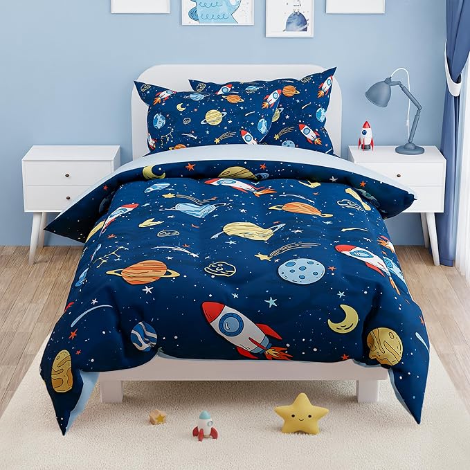 SANDJEST Outer Space Comforter Set Full Size 98x86in - Image 6