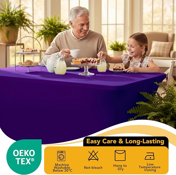 6-Pack Premium Purple Spandex Tablecloths - Image 7