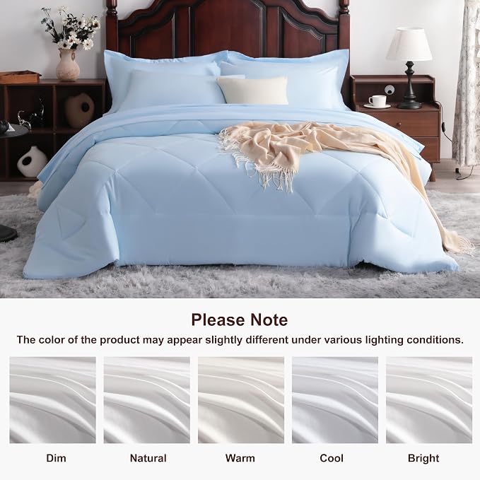 NTBAY Queen Comforter Set with Sheets, 7 Pieces Soft and Breathable Queen - Image 8